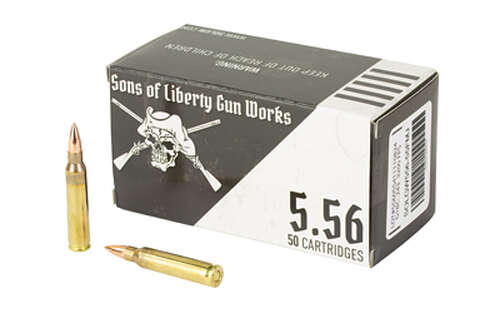 Ammunition Sons of Liberty Gun Works 556 223Rem|5.56NATO SOLGW 556NATO 55GR FMJ 50/1000